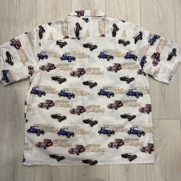 Cotton Traders Sport Men's XL Vintage Car Short Sleeve Button Up - Picture 3 of 7